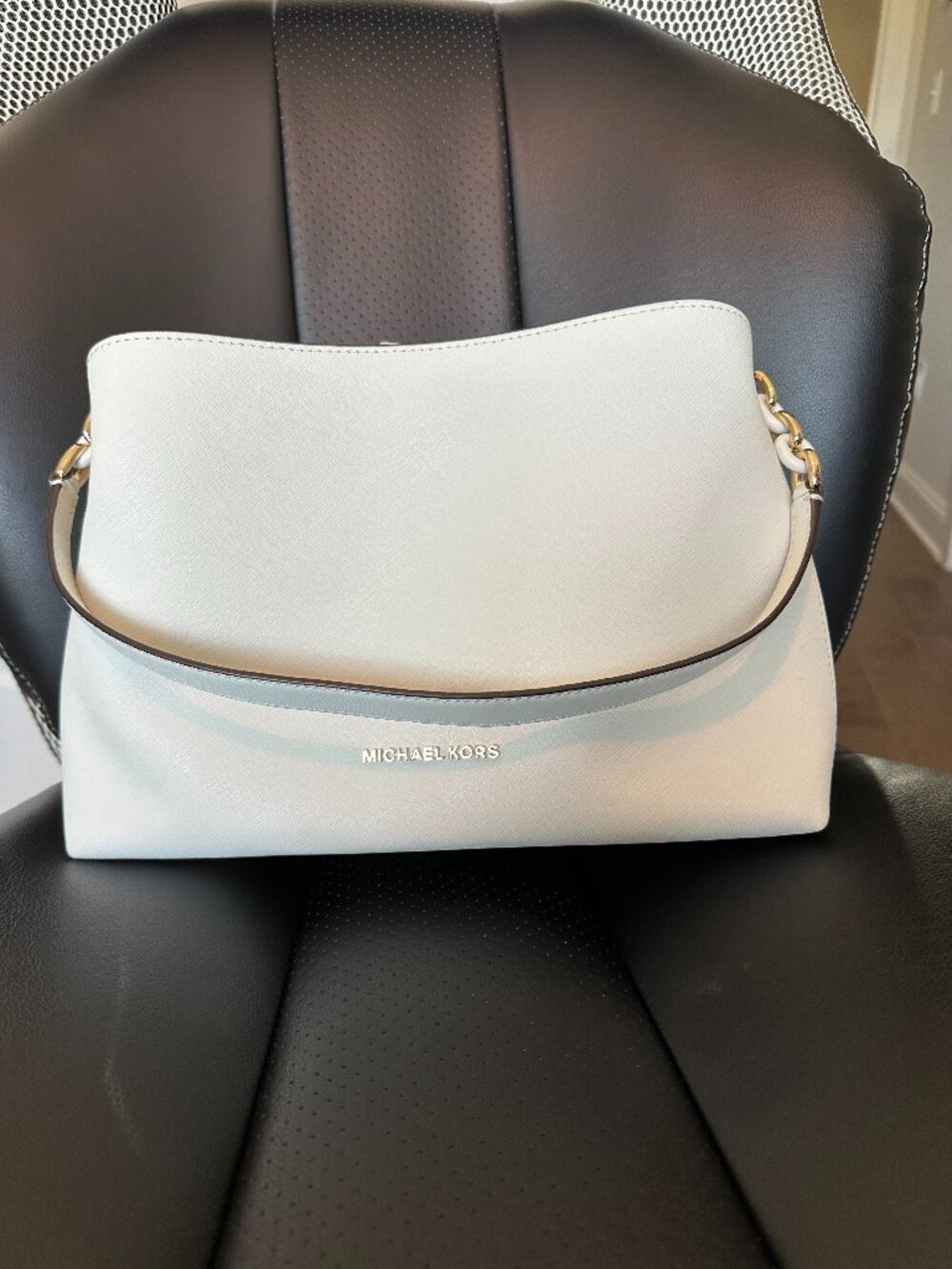 Michael Kors Sofia Large Satchel Optic White NWT